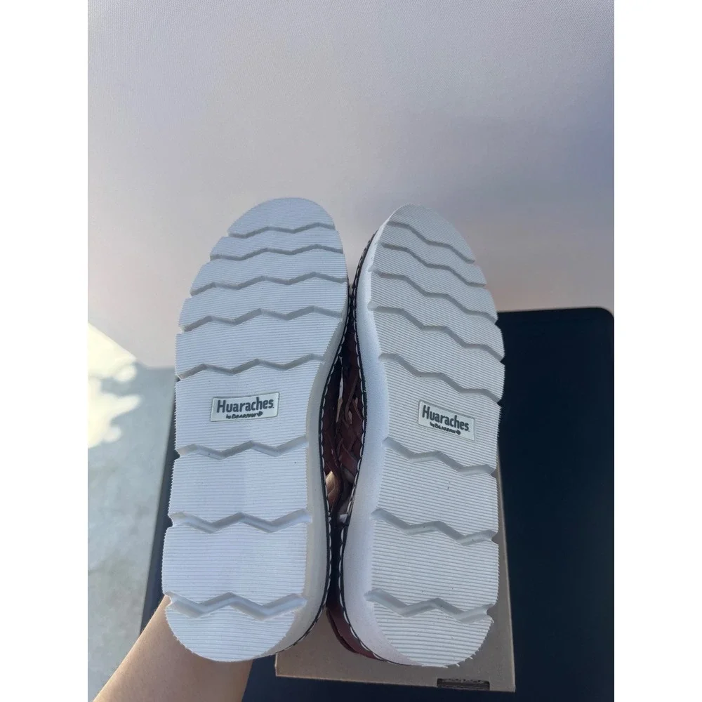 BearPaw Brown Woven Huarache Flats